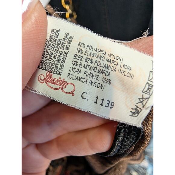 Y2K Sheer Leopard Print Asymmetrical Hem Ruffle Indie Grunge Dress - Picture 9 of 9